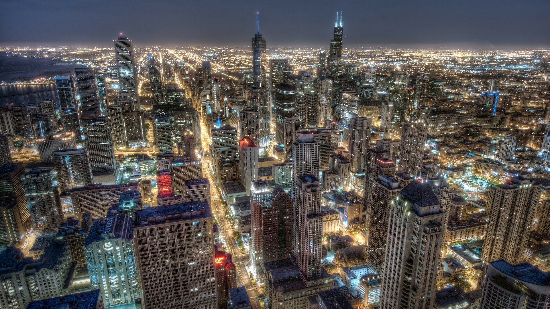 Download Light HDR Building City Cityscape Man Made Chicago HD Wallpaper