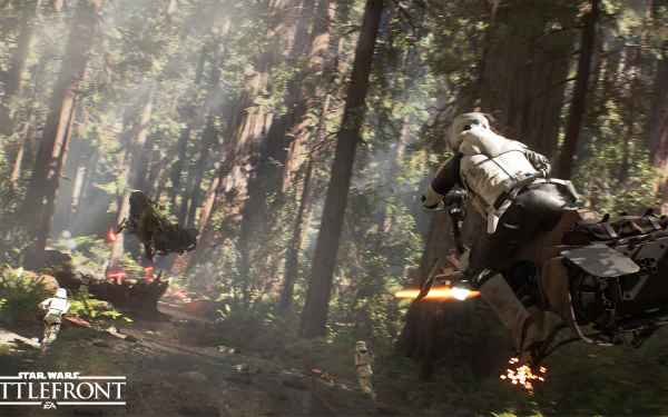 Star Wars Star Wars Battlefront (2015) video game speeder bike HD Desktop Wallpaper | Background Image