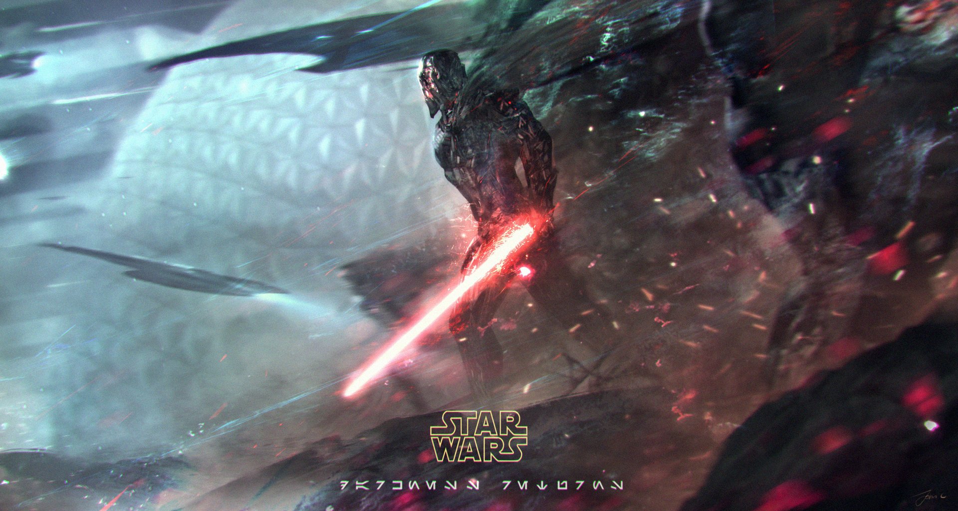 Download Lightsaber Creature Sci Fi Star Wars Wallpaper by Johnathan Chong