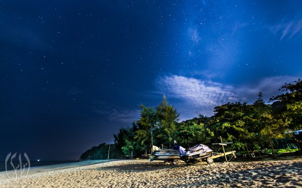 Photography Night Starry Sky Kuantan Malaysia Beach Tropics HD Wallpaper | Background Image