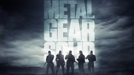 A dynamic HD wallpaper featuring characters from the video game Metal Gear Solid, set against a dramatic, cloud-filled backdrop.