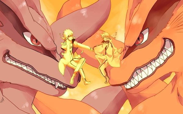 Anime Naruto Naruto Uzumaki Minato Namikaze Kurama HD Wallpaper | Background Image