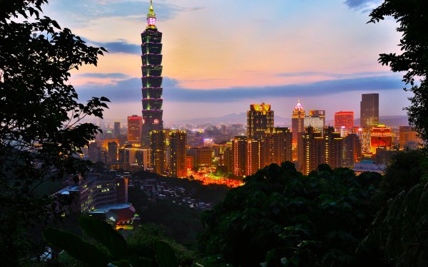 Man Made Taipei Cities Taiwan Taipei 101 Megapolis Skyline HD Wallpaper | Background Image