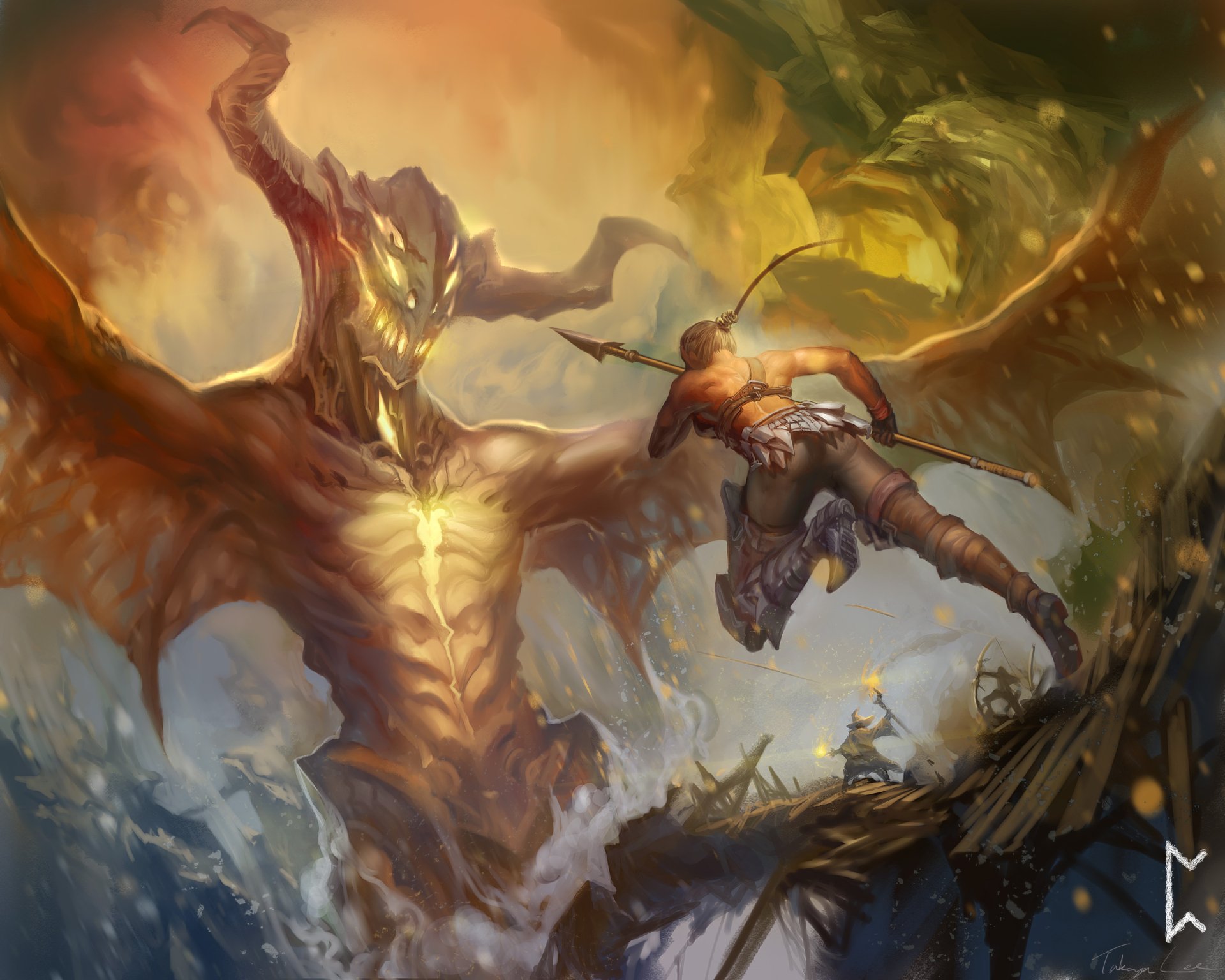 Download Fantasy Woman Warrior HD Wallpaper by Asher Winter Kidd