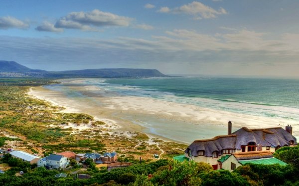 Photography Coastline Seaside Mansion Coast South Africa Cape Town Western Cape Noordhoek  beach Sea Beach House HD Wallpaper | Background Image