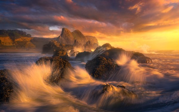 Nature Coastline Wave Ocean HD Wallpaper | Background Image
