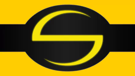 A vibrant HD desktop wallpaper featuring a bold yellow background and a striking black emblem, representing the comic character Sentry.