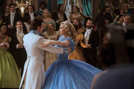 Richard Madden Lily James movie Cinderella (2015) HD Desktop Wallpaper | Background Image
