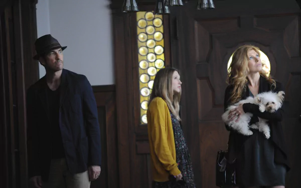 Connie Britton Taissa Farmiga Dylan McDermott TV Show American Horror Story HD Desktop Wallpaper | Background Image