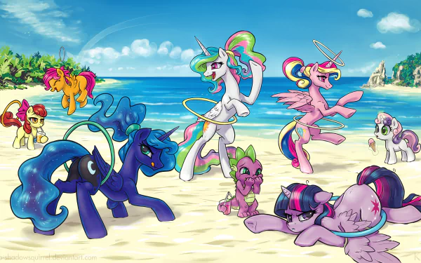 Sweetie Belle Scootaloo (My Little Pony) Apple Bloom Princess Cadance Spike (My Little Pony) Twilight Sparkle Princess Luna Princess Celestia TV Show My Little Pony: Friendship Is Magic HD Desktop Wallpaper | Background Image