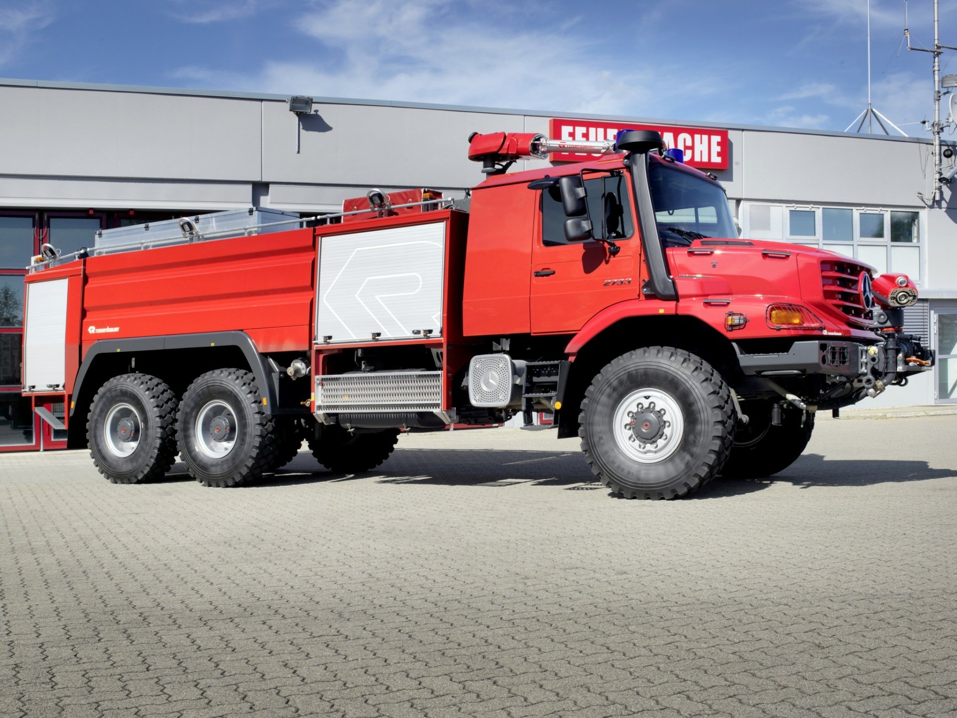 Download Vehicle Mercedes-benz Fire Truck HD Wallpaper