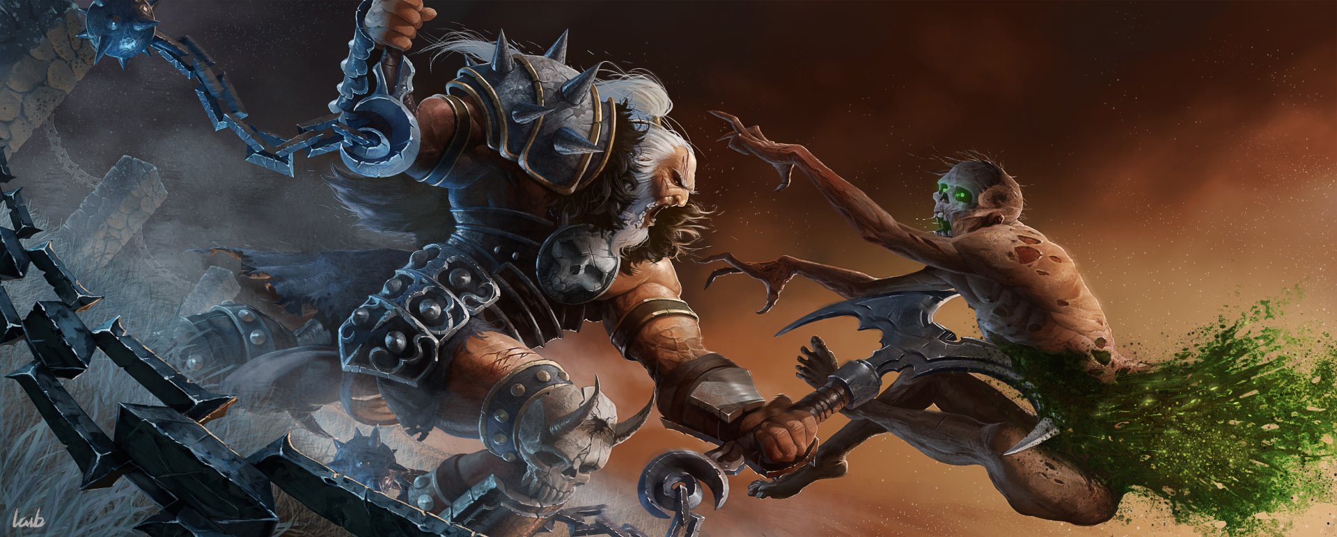 Download Barbarian (Diablo III) Video Game Diablo III HD Wallpaper by Gary Laib