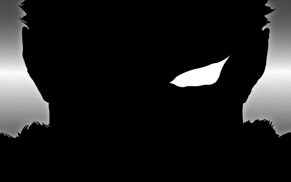 HD wallpaper featuring Guts from the anime Berserk, showcasing a striking silhouette that captures the character's intense presence and mood.