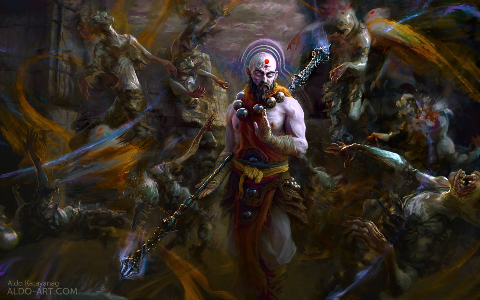 Download Monk (Diablo III) Video Game Diablo III HD Wallpaper by Aldo Katayanagi