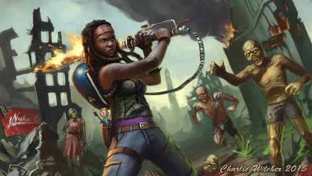 Michonne (The Walking Dead) TV Show The Walking Dead HD Desktop Wallpaper | Background Image