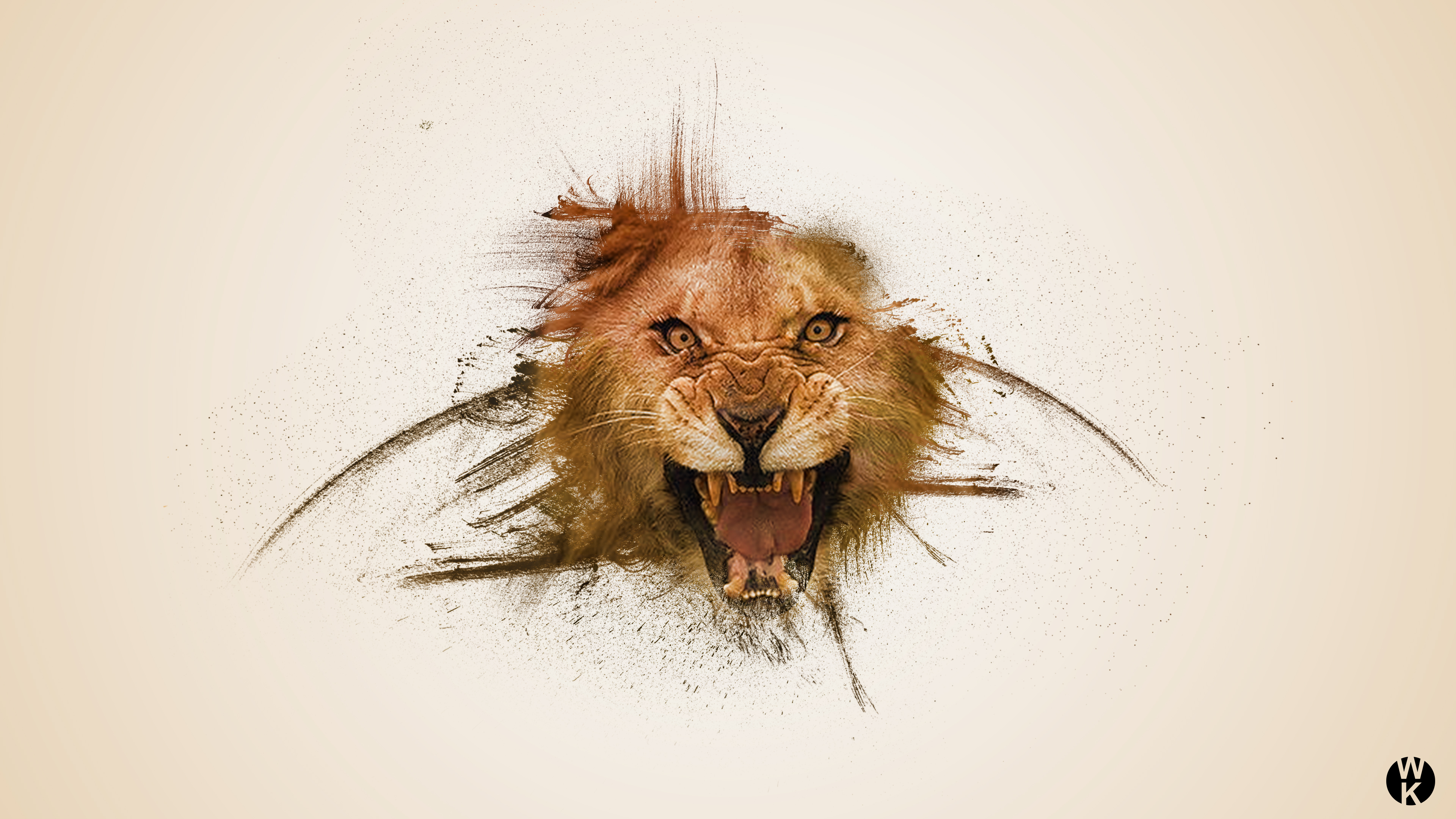 Download “Brave and Powerful, the Roaring Lion” Wallpaper | Wallpapers.com