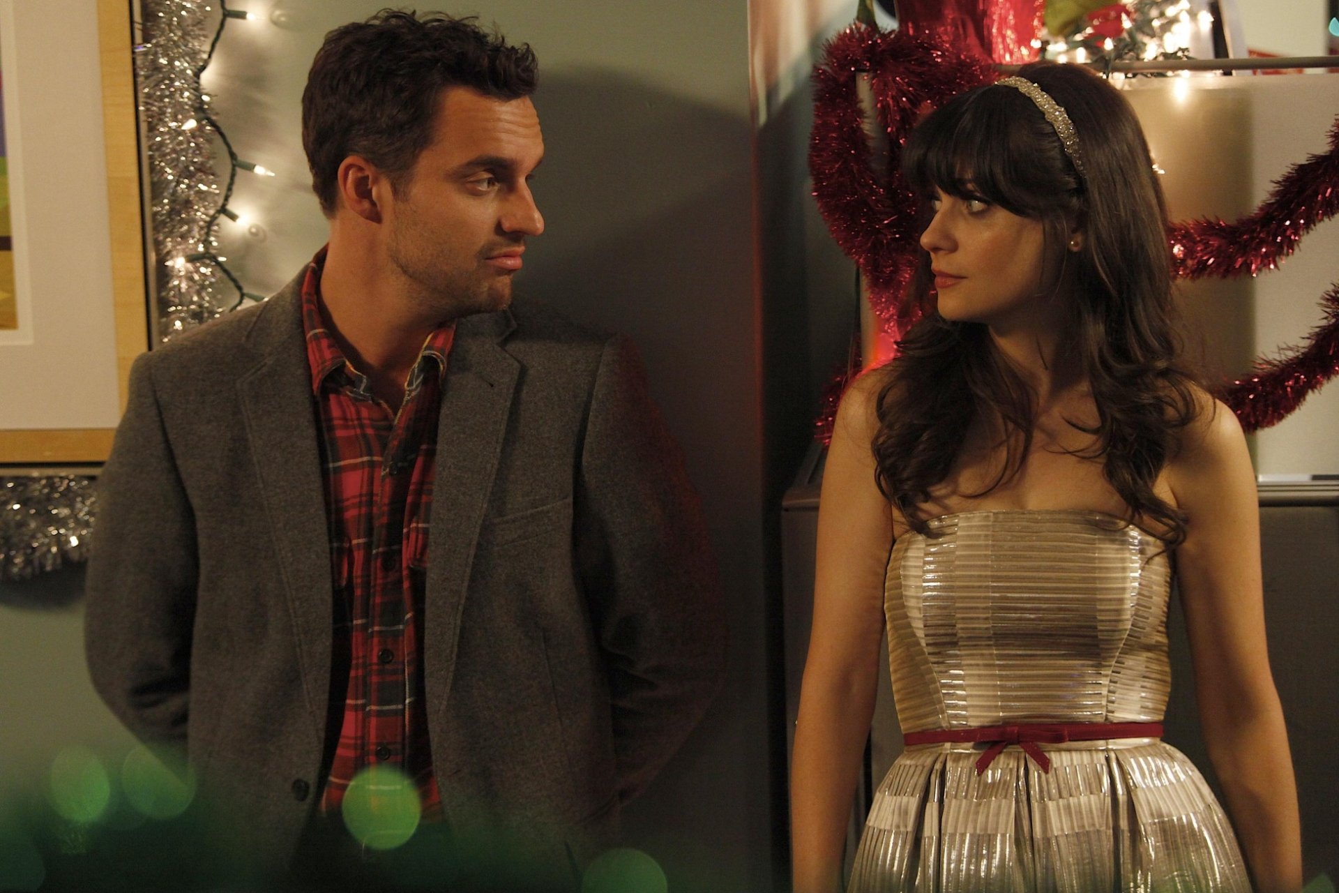 Download Nick Miller Jake Johnson Jessica Day Zooey Deschanel TV Show New Girl HD Wallpaper