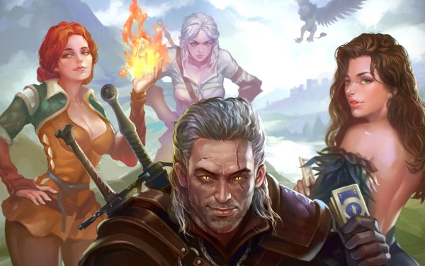 Video Game The Witcher 3: Wild Hunt The Witcher Geralt of Rivia Ciri Triss Merigold Yennefer of Vengerberg HD Wallpaper | Background Image