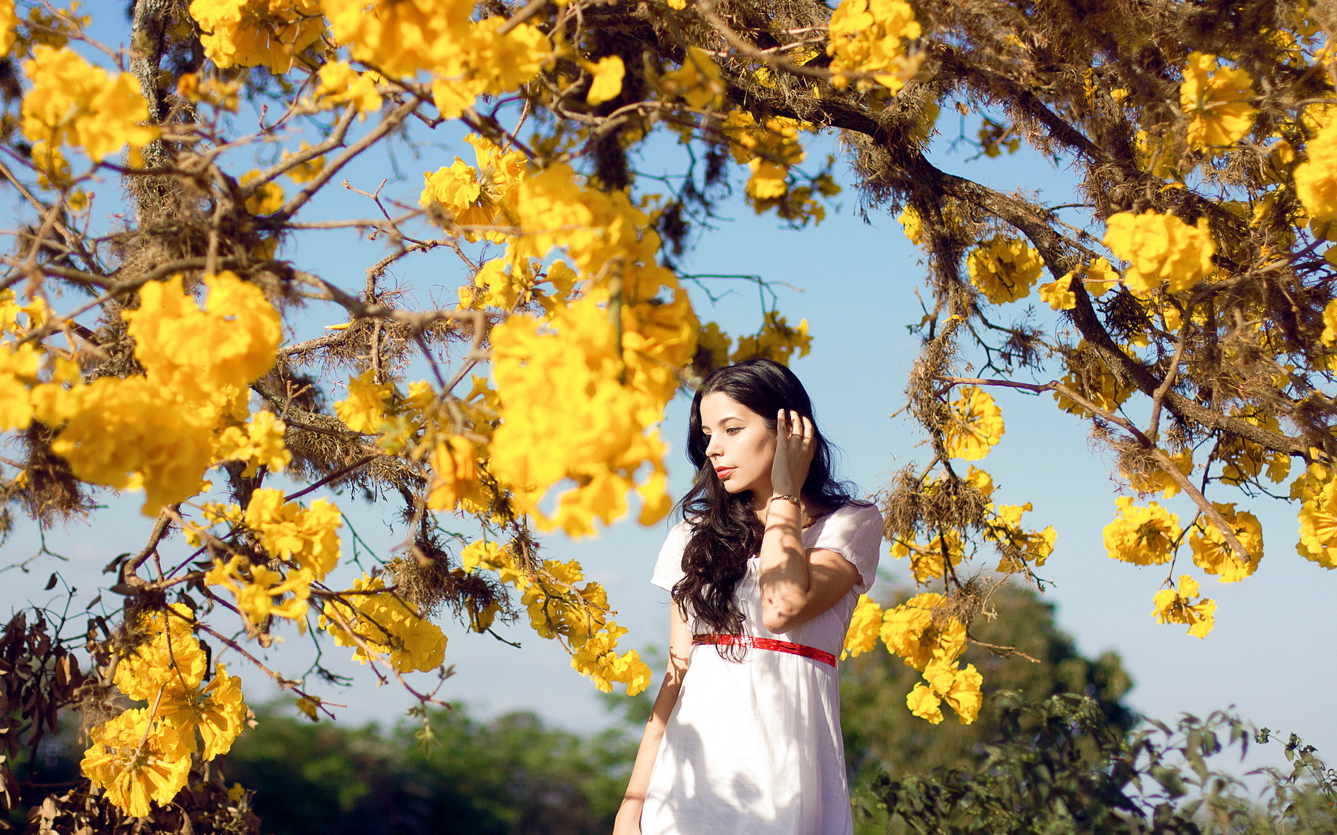 Платье Желтое Осень