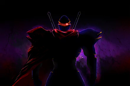 HD desktop wallpaper featuring Ainz Ooal Gown from the anime Overlord. The dark background contrasts with the glowing silhouette of the character, exuding a mysterious and powerful aura.