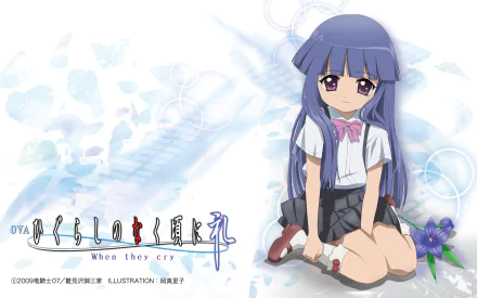 Furude Rika Anime Higurashi When They Cry HD Desktop Wallpaper | Background Image
