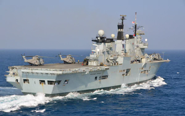 warship aircraft carrier military HMS Illustrious (R06) HD Desktop Wallpaper | Background Image