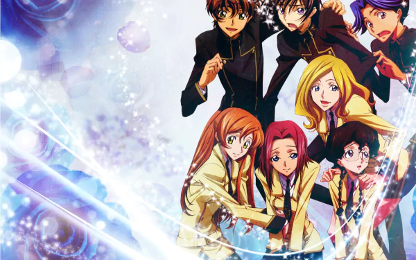 Shirley Fenette Suzaku Kururugi Lelouch Lamperouge Rivalz Cardemonde Milly Ashford Kallen Kōzuki Anime Code Geass HD Desktop Wallpaper | Background Image