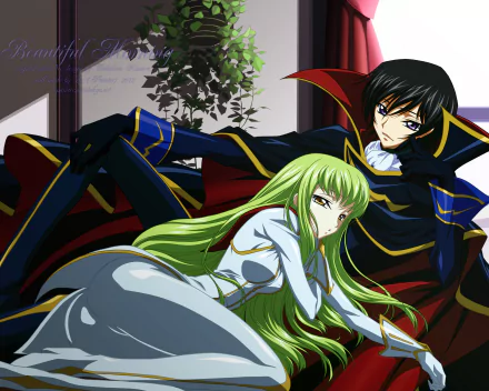 Lelouch Lamperouge C.C. (Code Geass) Anime Code Geass HD Desktop Wallpaper | Background Image