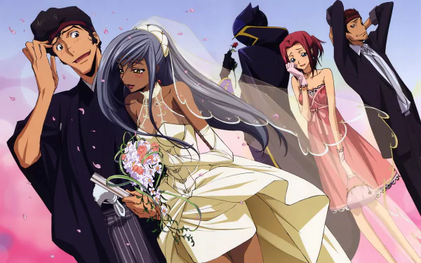 Kaname Ohgi Villetta Nu Lelouch Lamperouge Kallen Kōzuki Anime Code Geass HD Desktop Wallpaper | Background Image