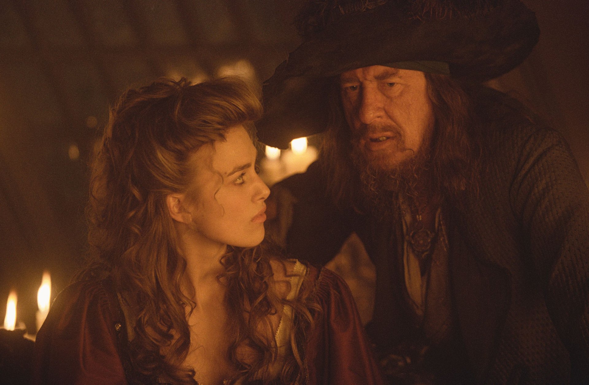 Download Hector Barbossa Geoffrey Rush Elizabeth Swann Keira Knightley Movie Pirates Of The 3790