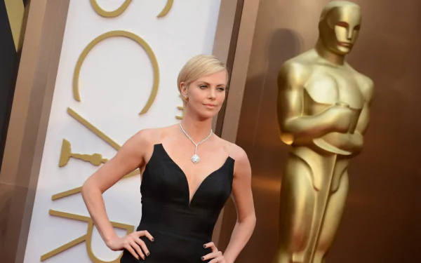 short hair blonde actress South African Celebrity Charlize Theron HD Desktop Wallpaper | Background Image