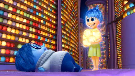 Joy (Inside Out) Sadness (Inside Out) movie Inside Out HD Desktop Wallpaper | Background Image