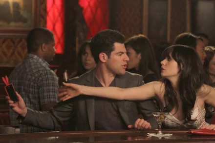 Schmidt (New Girl) Max Greenfield Jessica Day Zooey Deschanel TV Show New Girl HD Desktop Wallpaper | Background Image