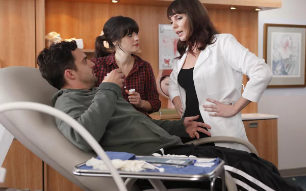 Zooey Deschanel Jessica Day Nick Miller Jake Johnson TV Show New Girl HD Desktop Wallpaper | Background Image