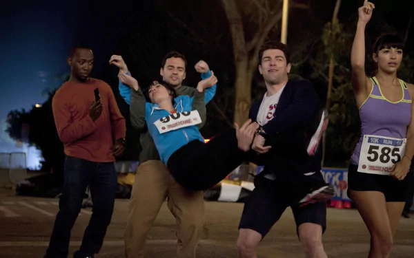Cece Parekh Hannah Simone Winston Bishop Lamorne Morris Schmidt (New Girl) Max Greenfield Nick Miller Jake Johnson Jessica Day Zooey Deschanel TV Show New Girl HD Desktop Wallpaper | Background Image