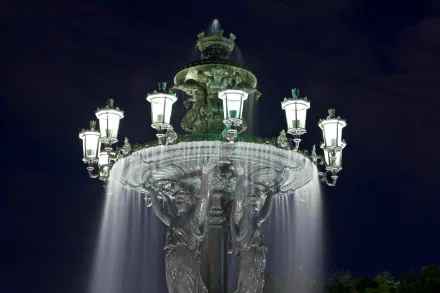 man made Bartholdi Fountain HD Desktop Wallpaper | Background Image