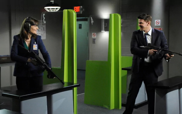 Emily Deschanel Temperance Brennan Seeley Booth David Boreanaz TV Show Bones (TV Show) HD Desktop Wallpaper | Background Image