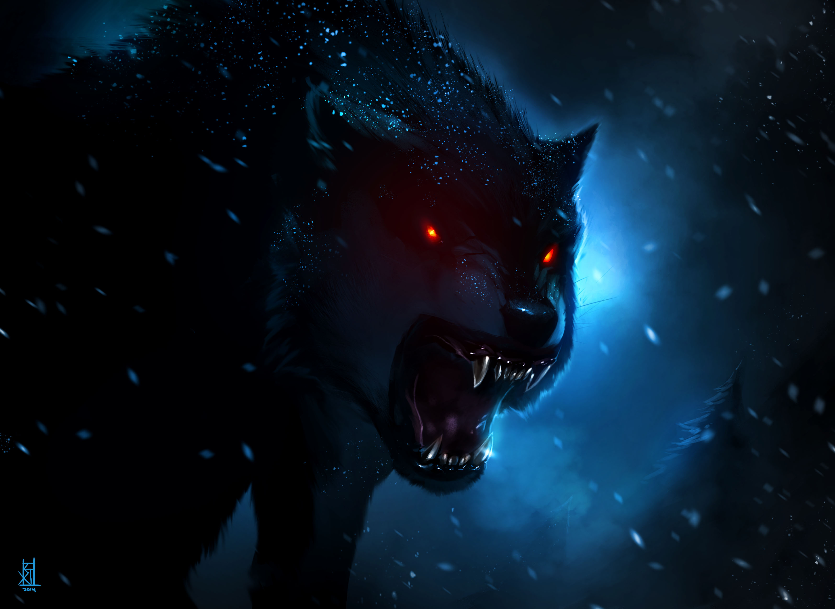 Cool Blue Wolf Wallpapers  Wolf Background Images  Wolf wallpaper Wolf  with blue eyes Spirit animal art