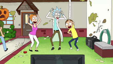 Jerry Smith Summer Smith Morty Smith Rick Sanchez TV Show Rick and Morty HD Desktop Wallpaper | Background Image