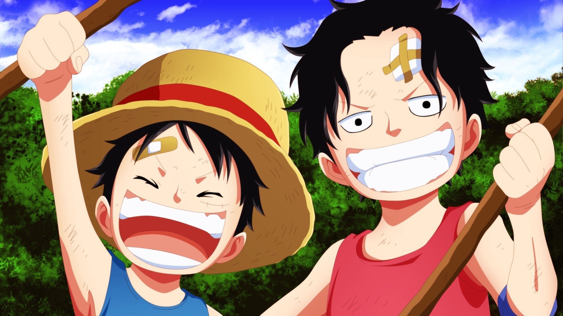 Luffy and Ace HD Wallpaper | Background Image | 1920x1080 ...