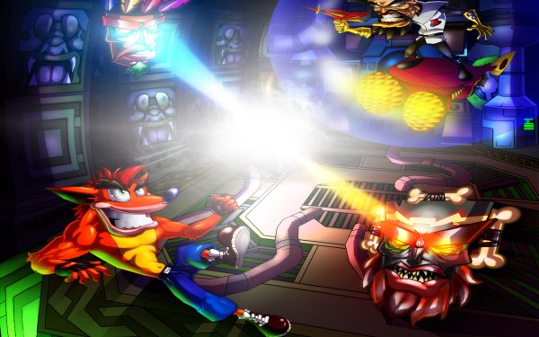 Video Game Crash Bandicoot Aku Aku Neo Cortex Uka Uka HD Wallpaper | Background Image