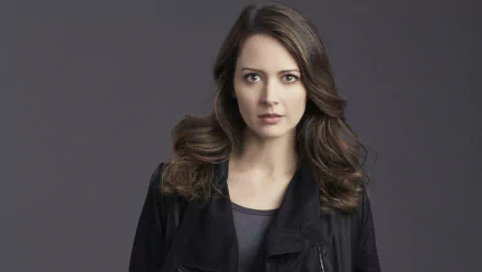Amy Acker from the TV show Person of Interest poses confidently in this striking 4K Ultra HD desktop wallpaper, showcasing her captivating presence.