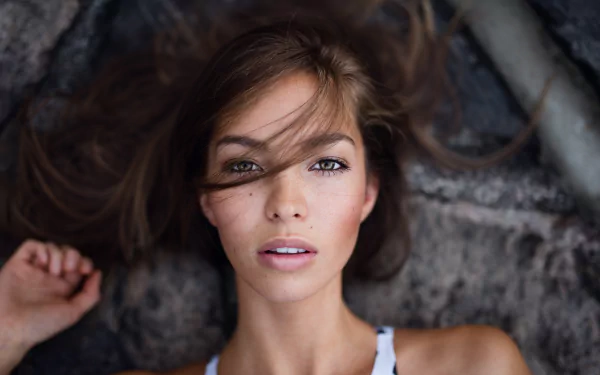 brown eyes brunette woman model HD Desktop Wallpaper | Background Image