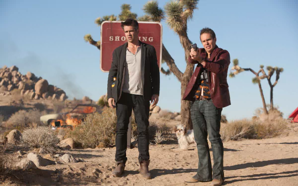 Marty (Seven Psychopaths) Colin Farrell Billy (Seven Psychopaths) Sam Rockwell movie Seven Psychopaths HD Desktop Wallpaper | Background Image