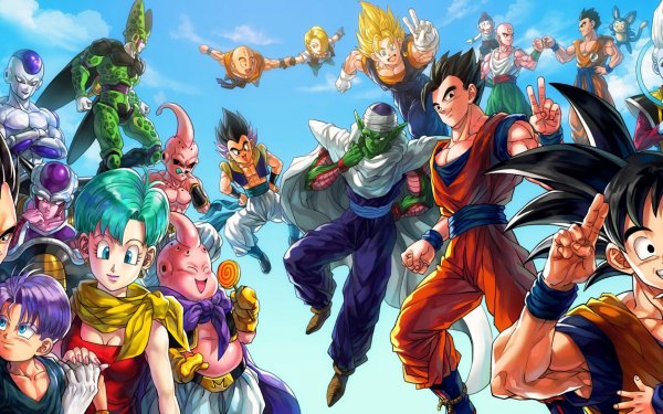 Anime Dragon Ball Z Dragon Ball Goten Goku Beerus Whis Gohan Piccolo Majin Buu Bulma Trunks Vegeta Frieza Cell Krillin Android 18 HD Wallpaper | Background Image