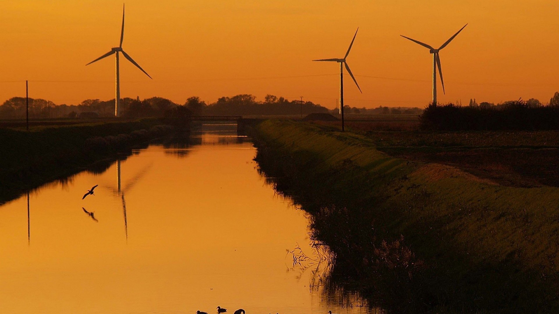 Download Man Made Wind Turbine HD Wallpaper