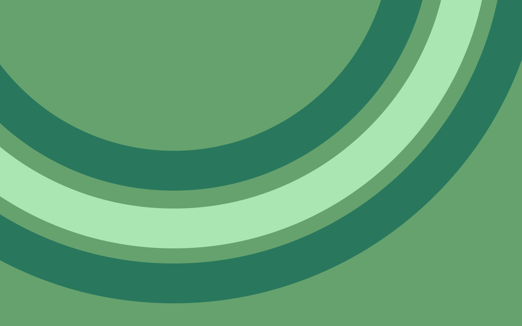 Artistic, minimalist HD PC desktop wallpaper and background with overlapping green semicircular bands and subtle shadows on a muted green field.