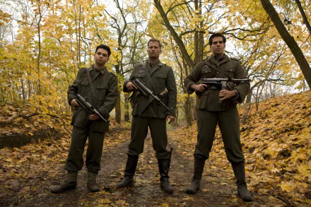 Til Schweiger Samm Levine Eli Roth movie Inglourious Basterds HD Desktop Wallpaper | Background Image