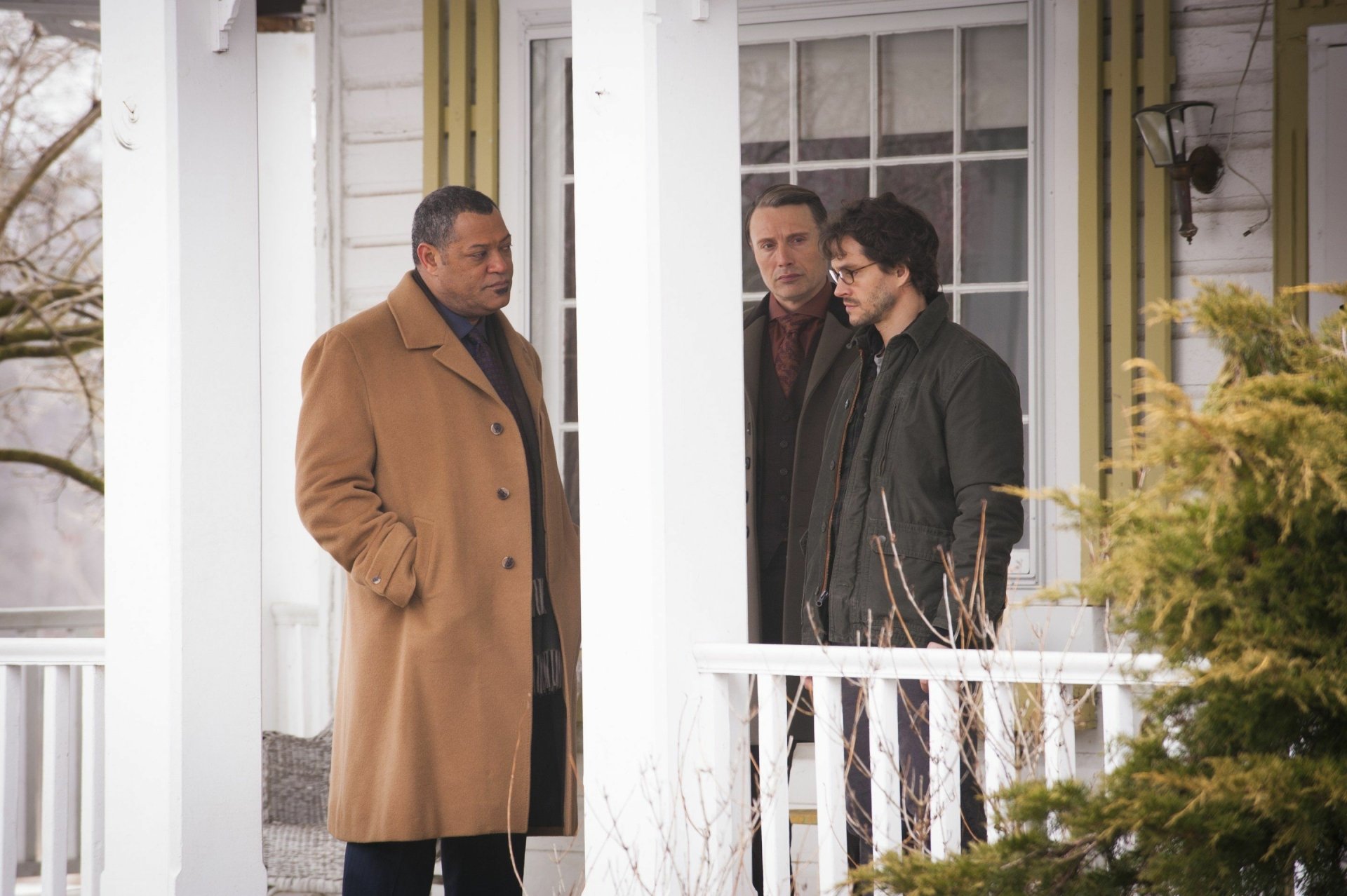 Download Hugh Dancy Laurence Fishburne Mads Mikkelsen TV Show Hannibal HD Wallpaper