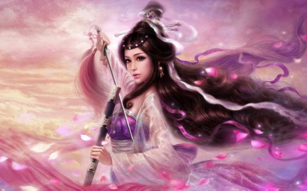 Fantasy Women Warrior Sword Woman Warrior HD Wallpaper | Background Image